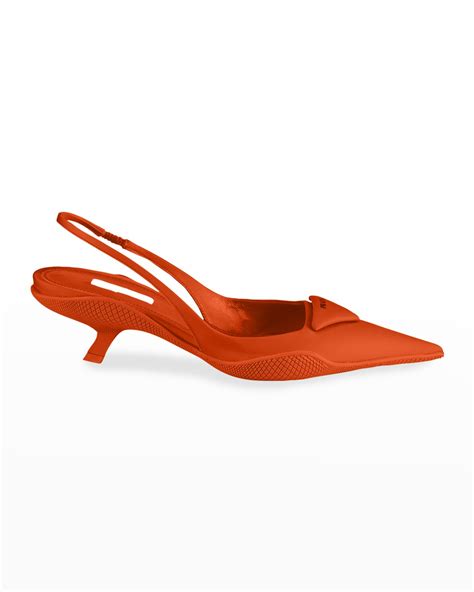 prada triangle heels|Prada heels.